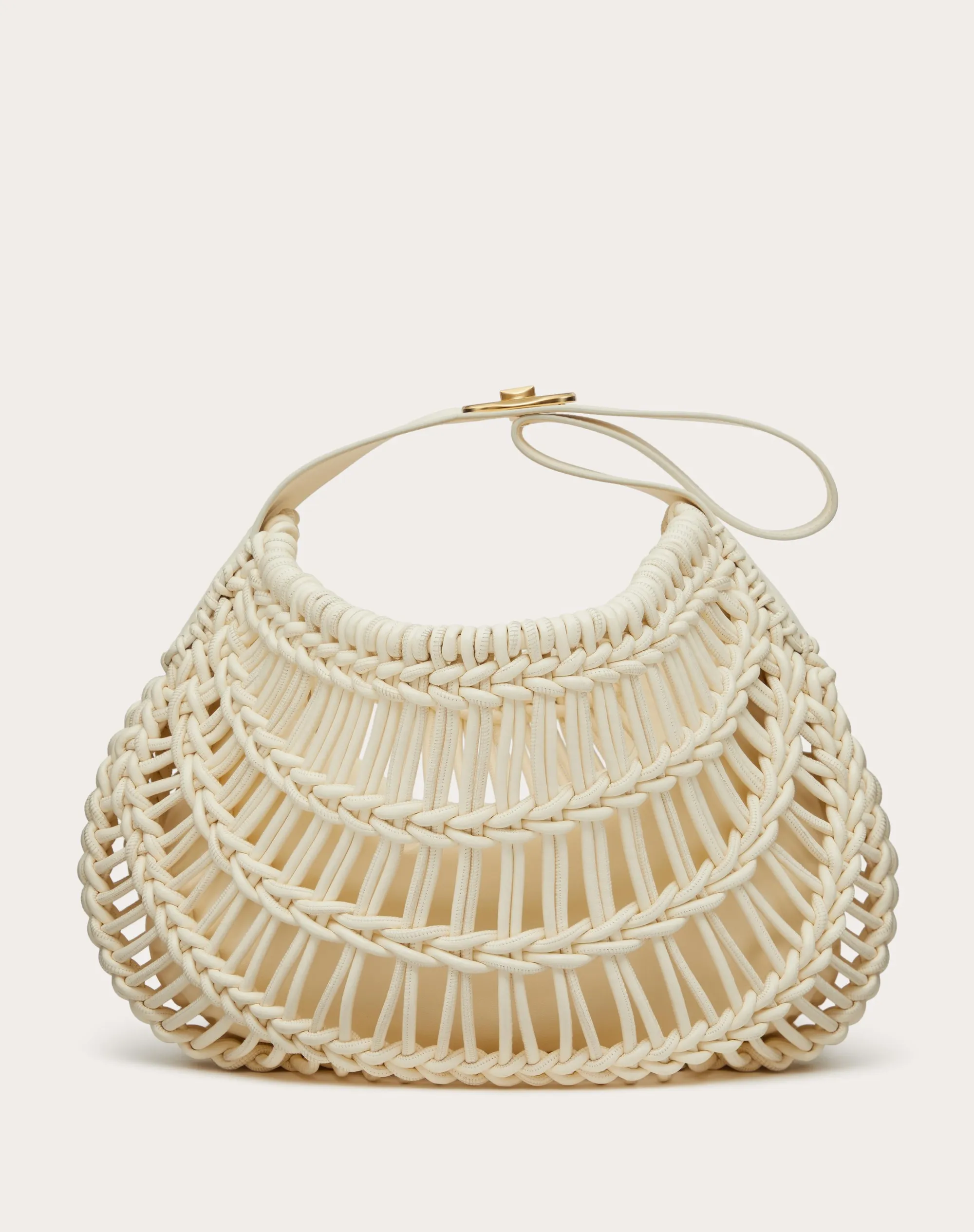 BORSA HOBO VALENTINO GARAVANI ALLKNOTS IN PELLE INTRECCIATA
