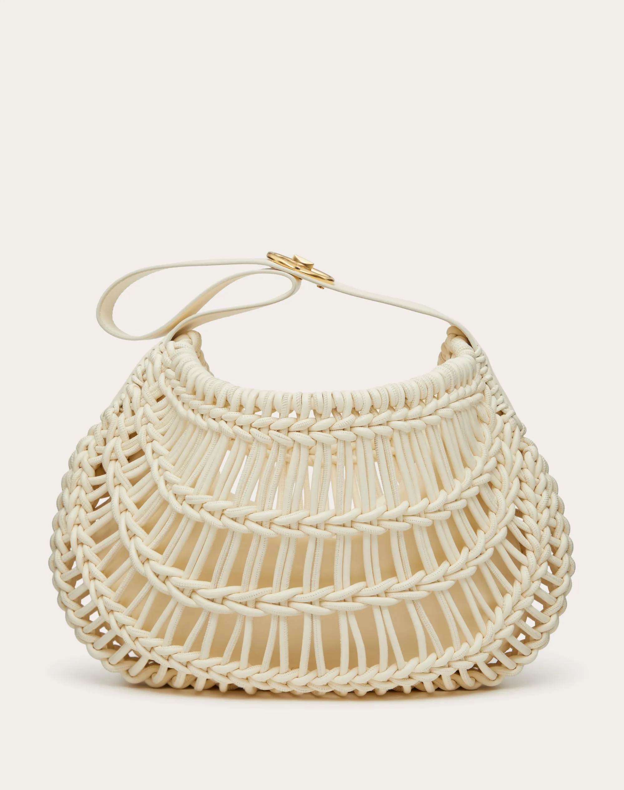 BORSA HOBO VALENTINO GARAVANI ALLKNOTS IN PELLE INTRECCIATA