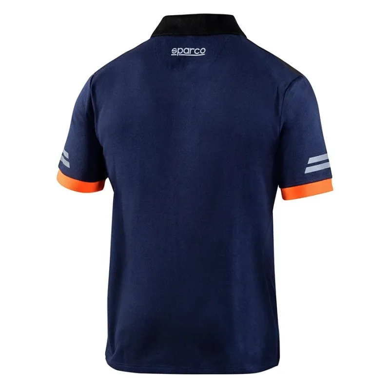 Sparco TOLEDO polo tecnica blu marine/arancio fluo