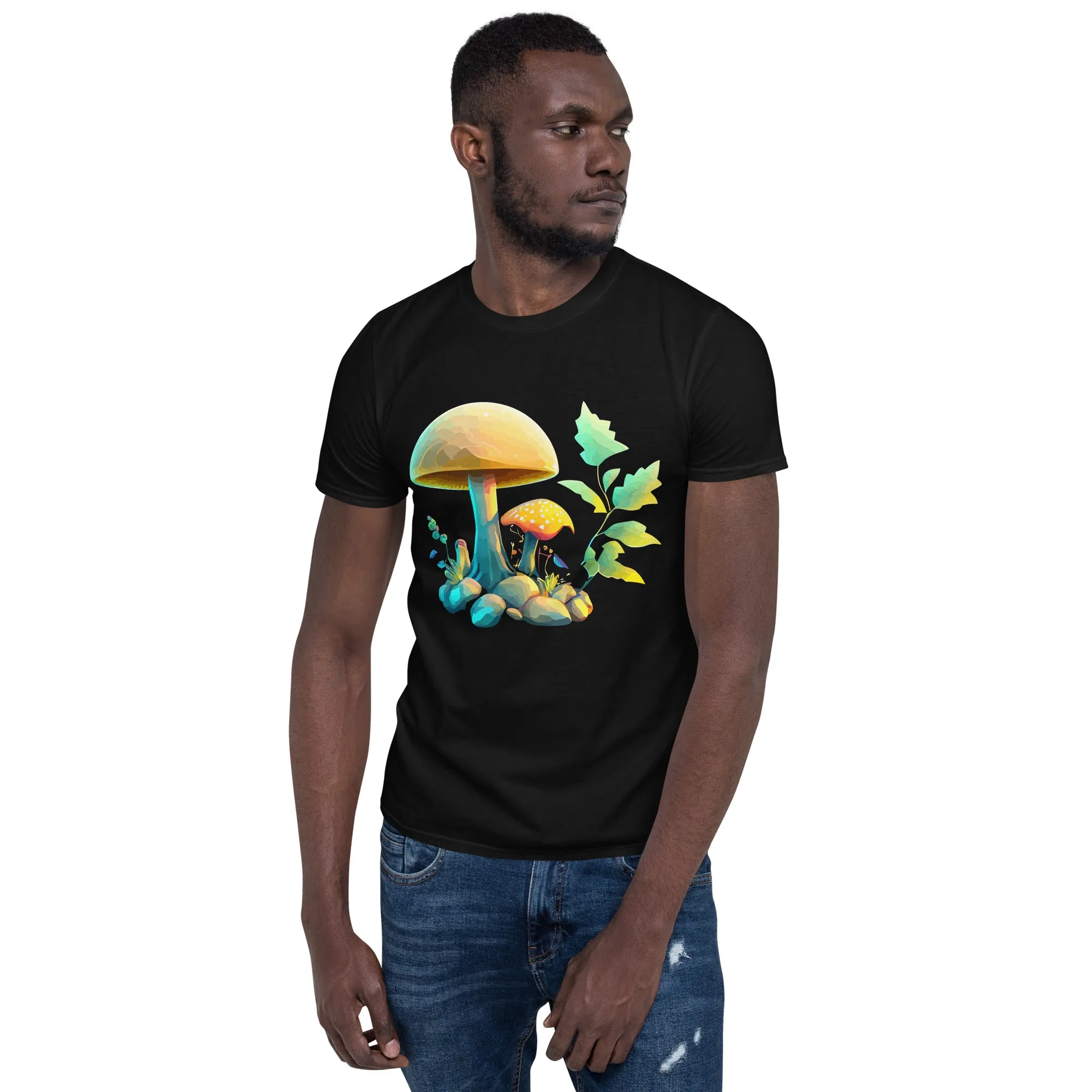 T-shirt unisex con funghi gialli