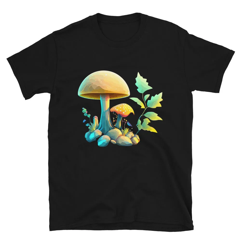 T-shirt unisex con funghi gialli