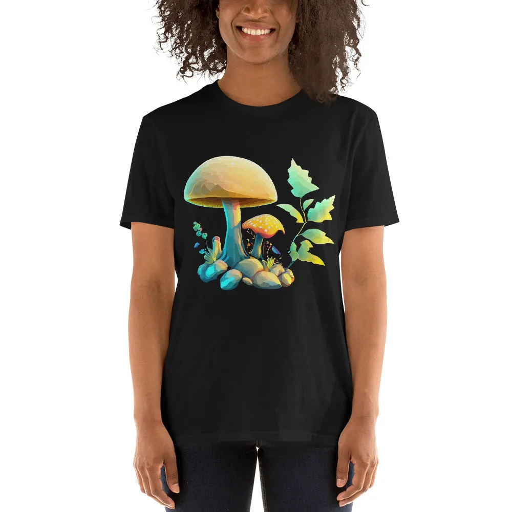 T-shirt unisex con funghi gialli