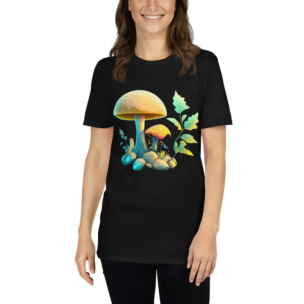 T-shirt unisex con funghi gialli